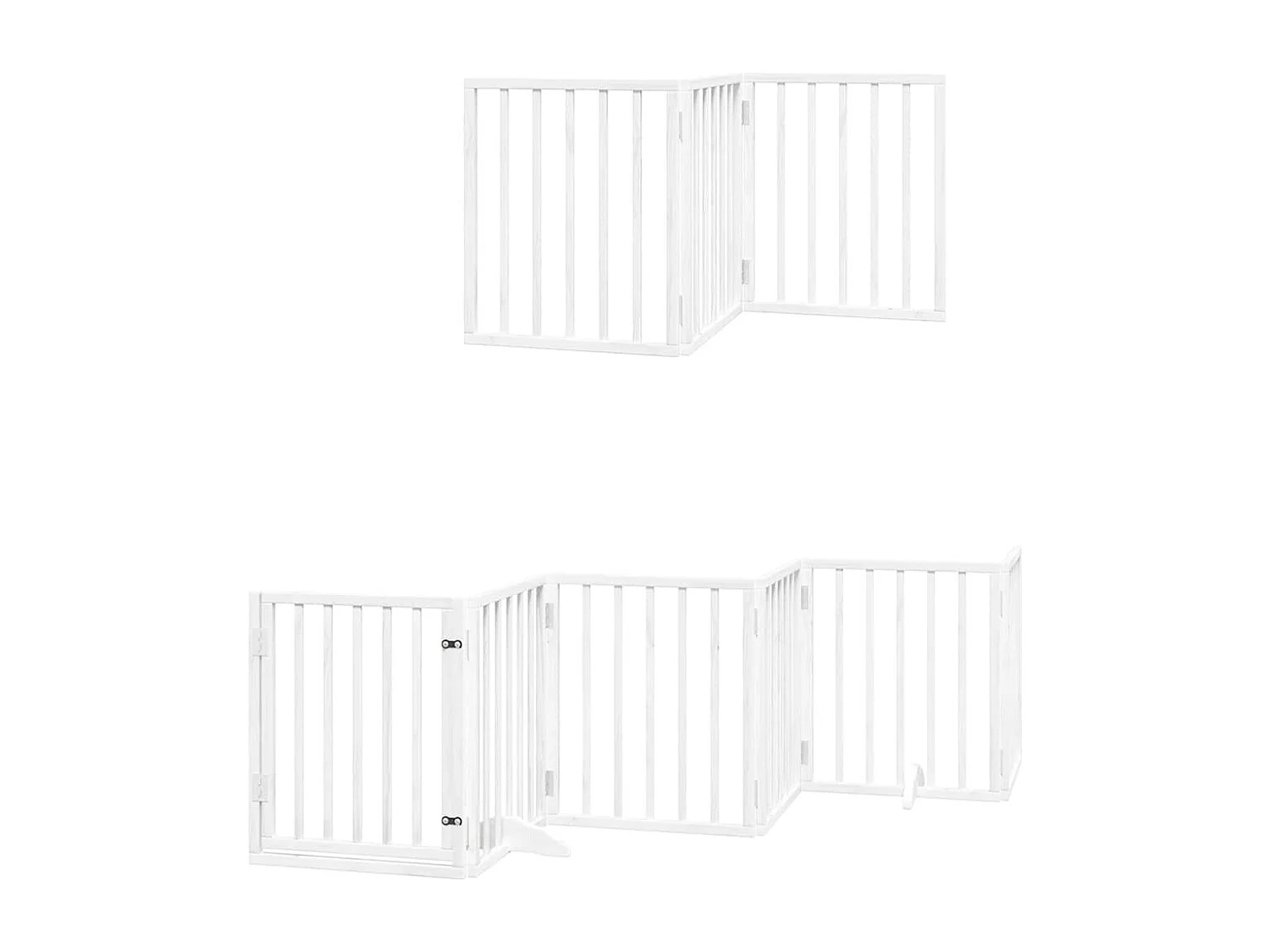 Barrière pour chien porte pliable 12 panneaux bois de peuplier