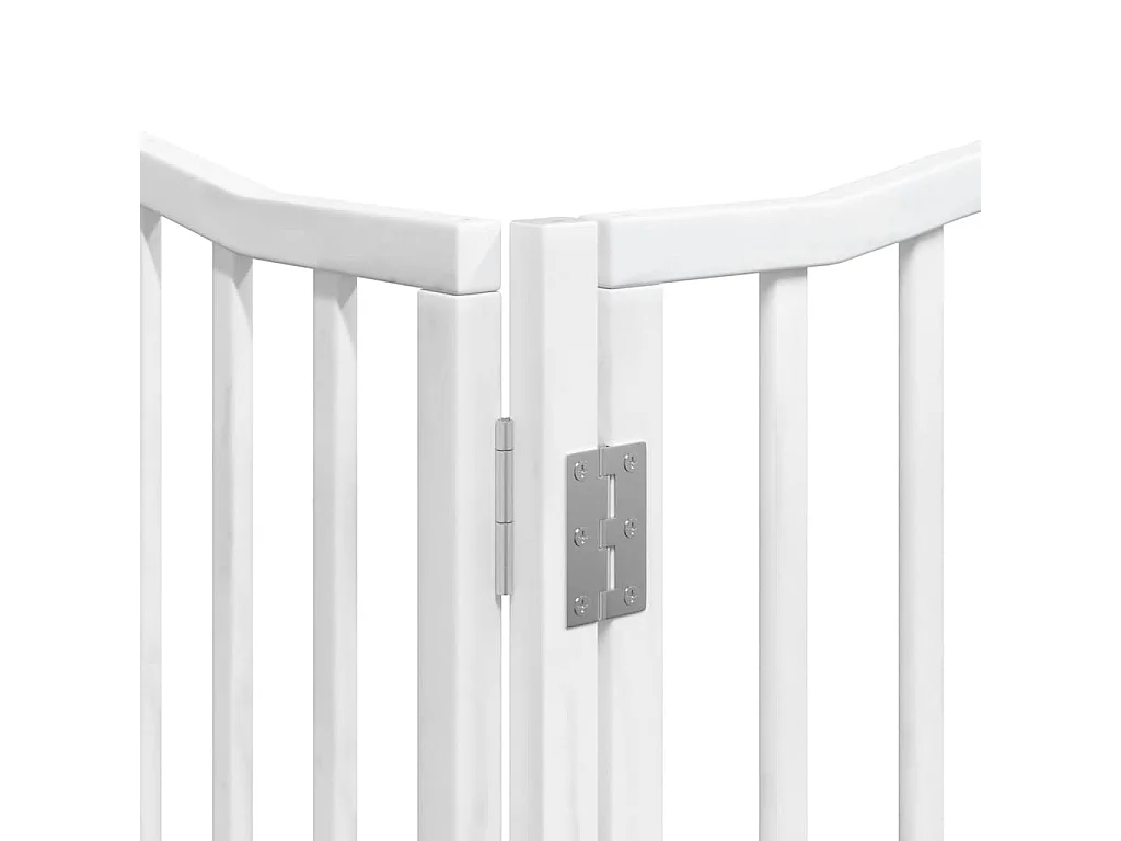 Barrière pour chien porte pliable 8 panneaux blanc bois peuplier