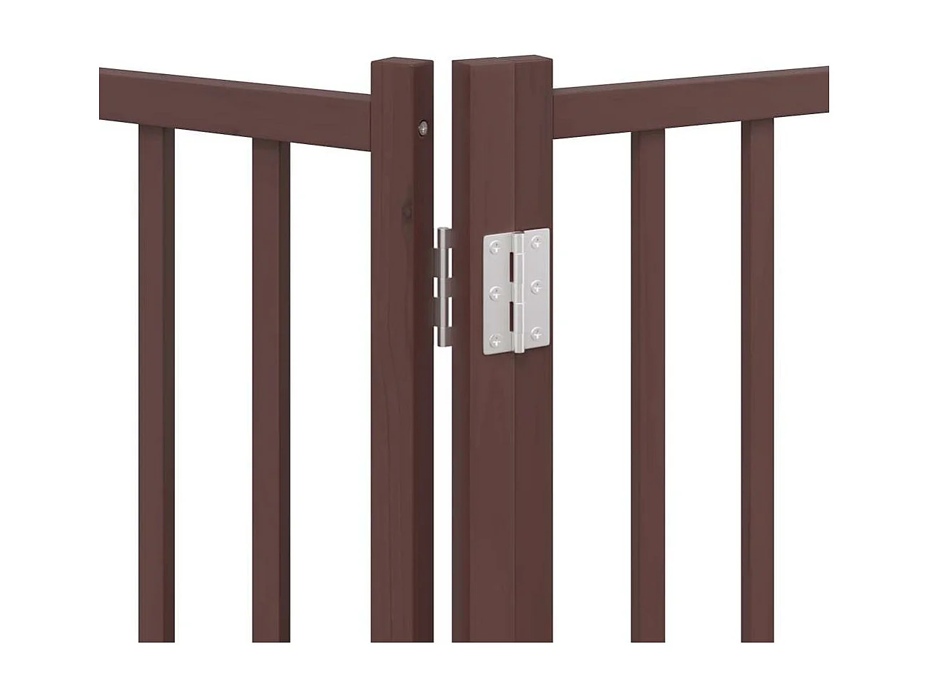 Puerta de perros plegable 15 paneles madera álamo marrón 750 cm