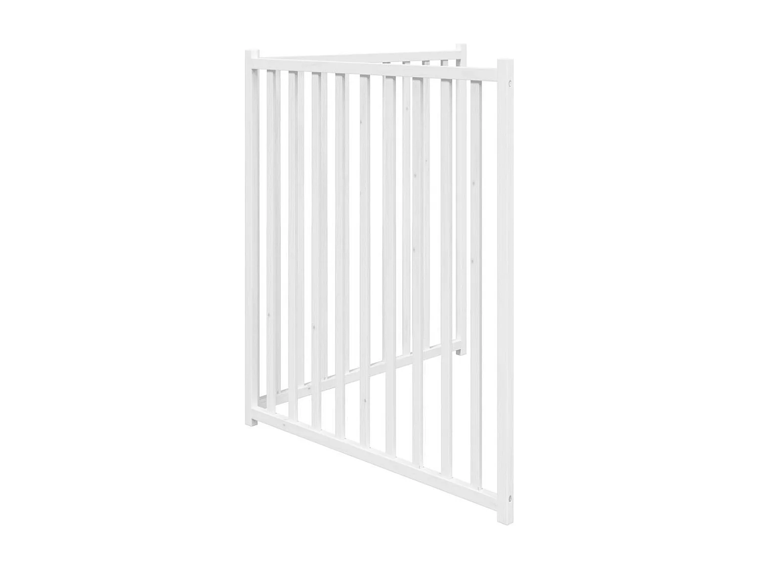 Puerta de perros plegable 2 paneles madera abeto blanco 160 cm