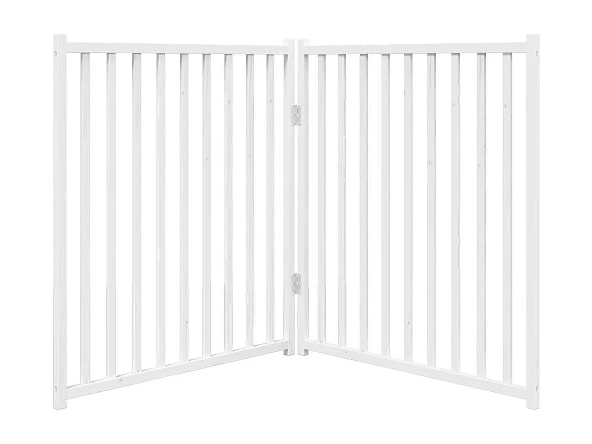 Barrière pour chien pliable 2 panneaux 160 cm bois sapin massif