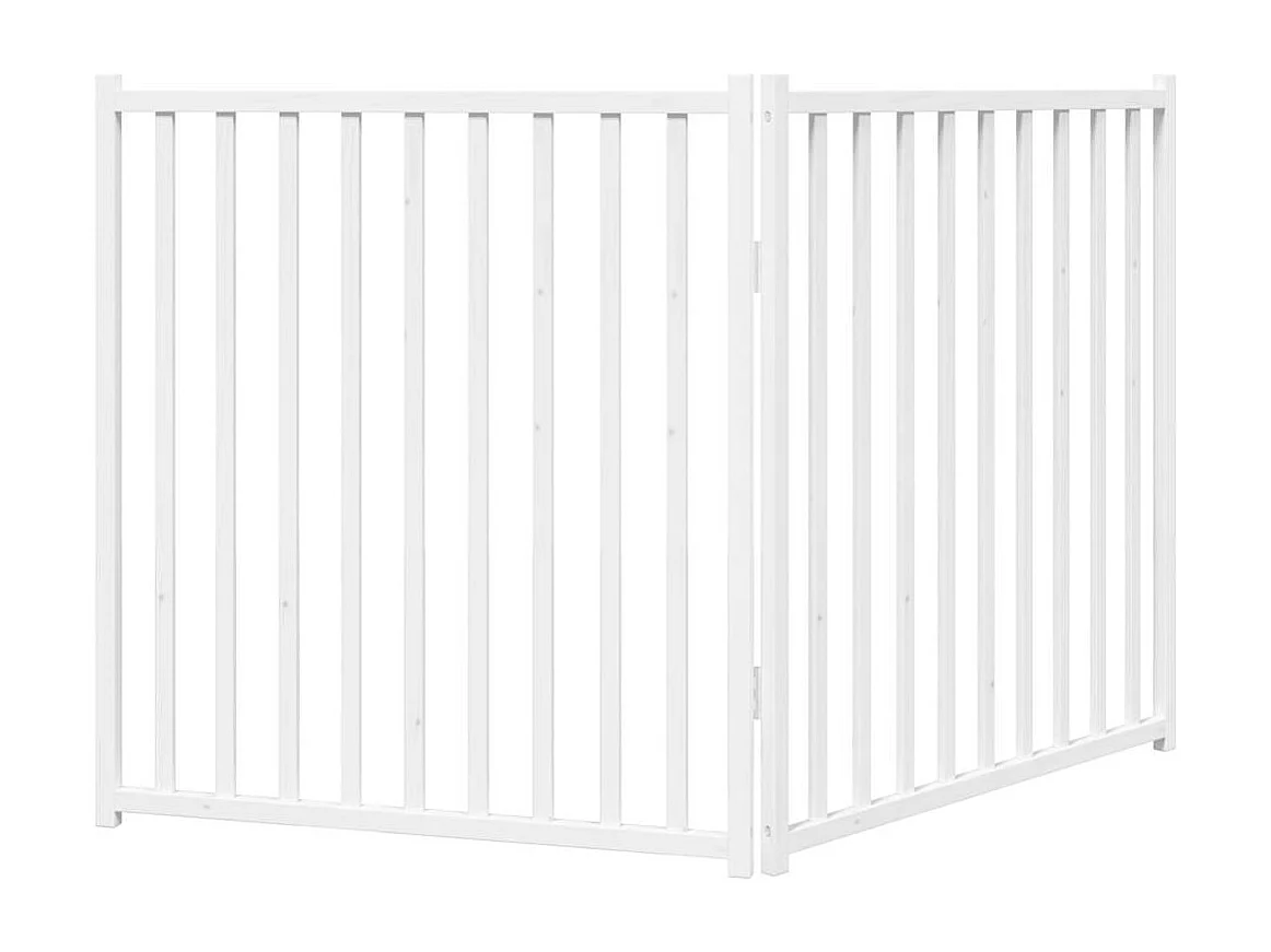 Barrière pour chien pliable 2 panneaux 160 cm bois sapin massif