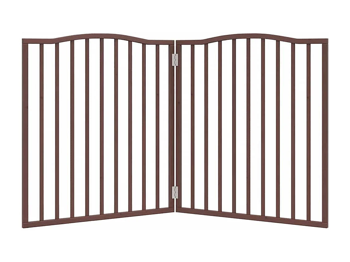 Puerta para perros plegable 2 paneles álamo marrón roble 160 cm