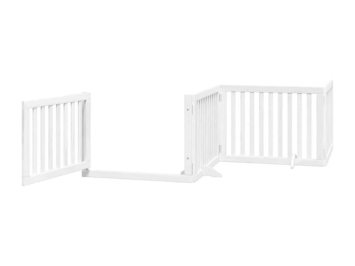 Barrière pour chien porte pliable 12 panneaux bois de peuplier