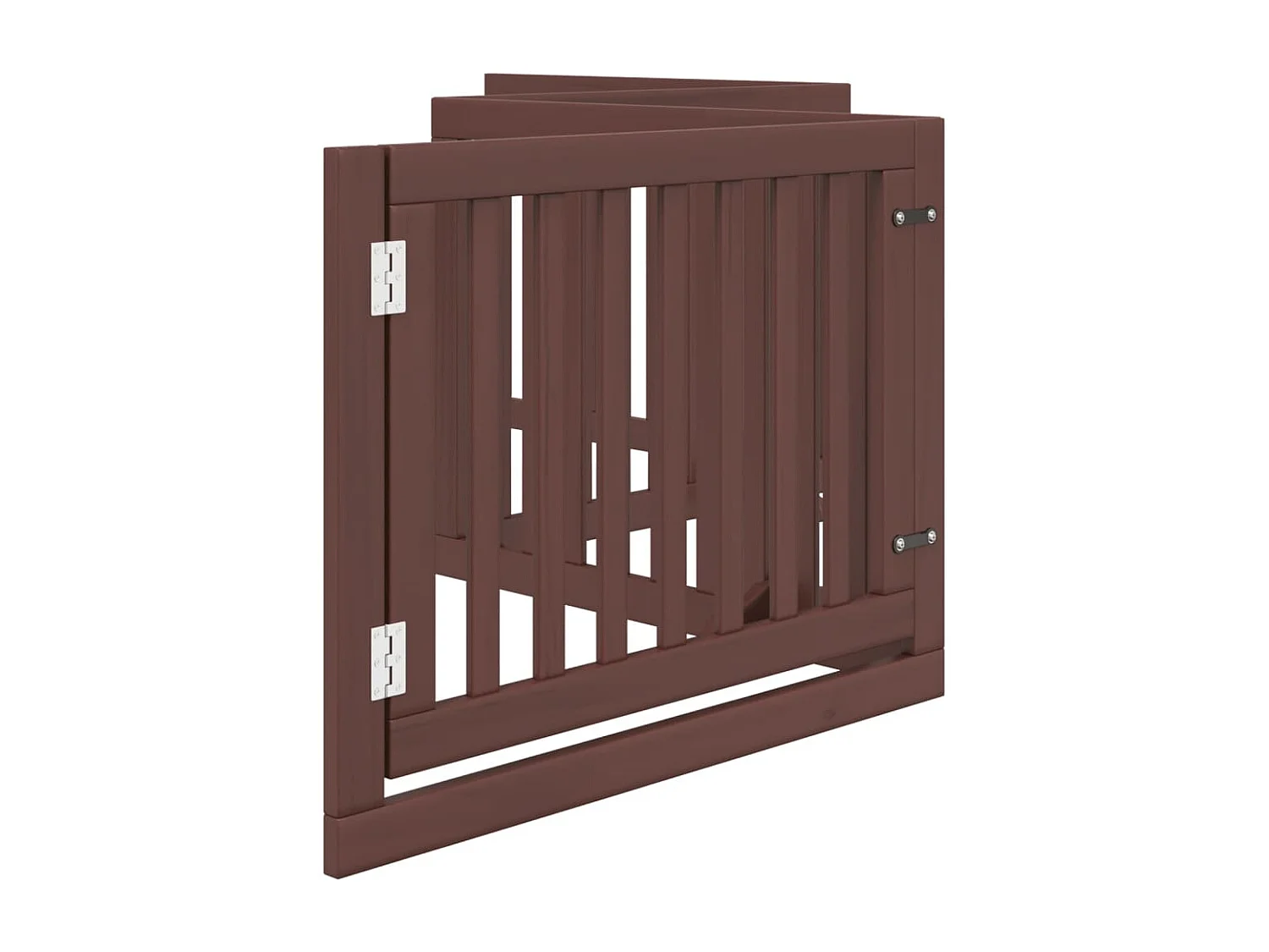 Barrière pour chiens avec porte 4 panneaux bois de peuplier