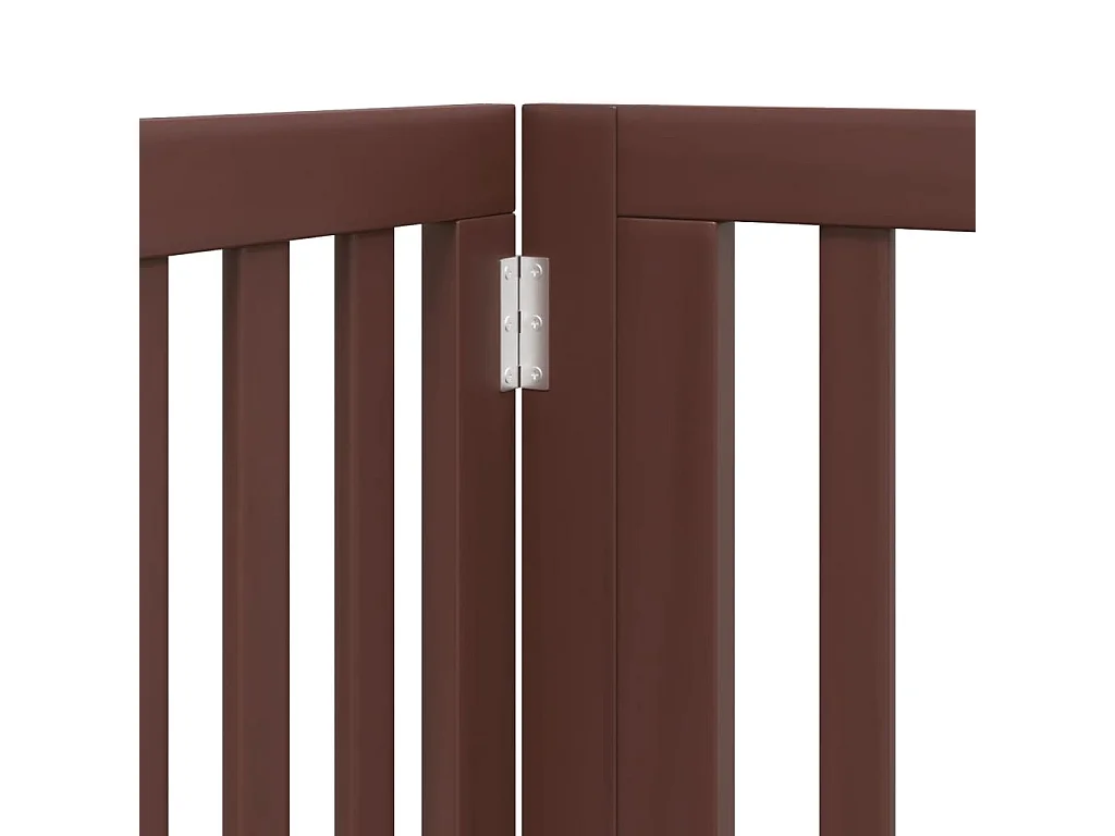 Barrière pour chiens avec porte 4 panneaux bois de peuplier