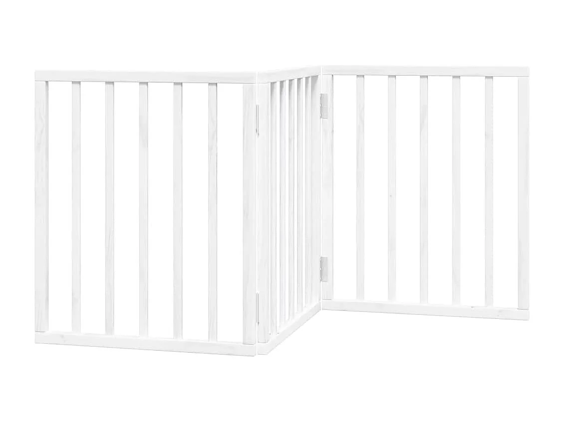 Barrière pour chien pliable 3 panneaux 150 cm bois de peuplier