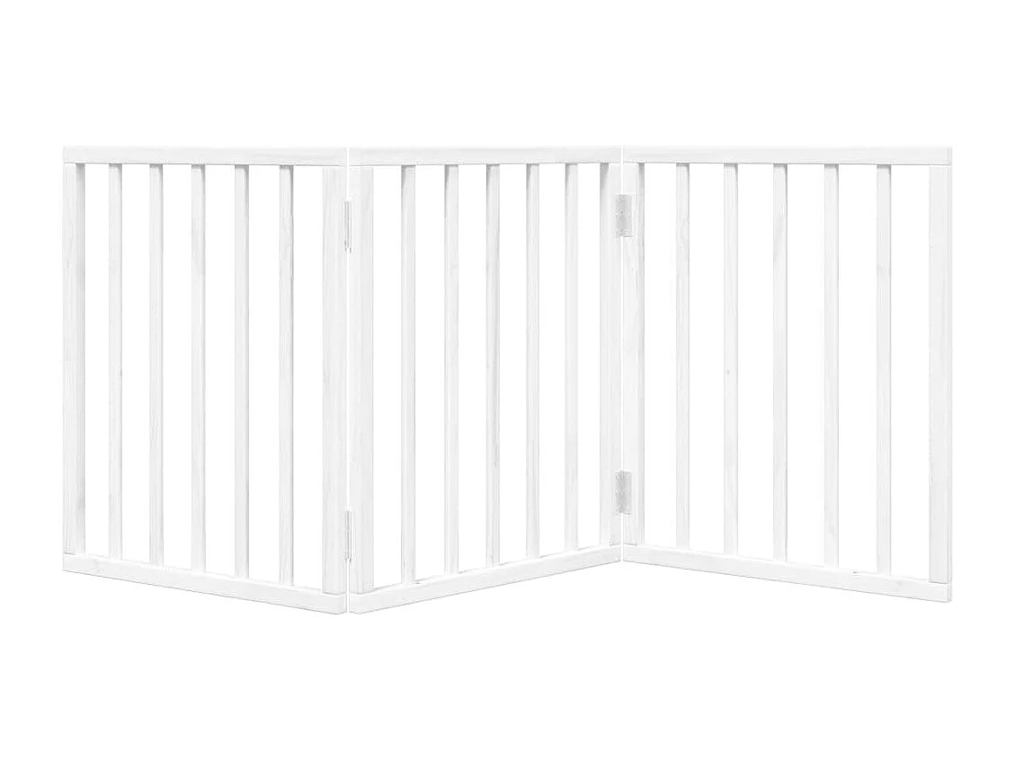 Barrière pour chien pliable 3 panneaux 150 cm bois de peuplier