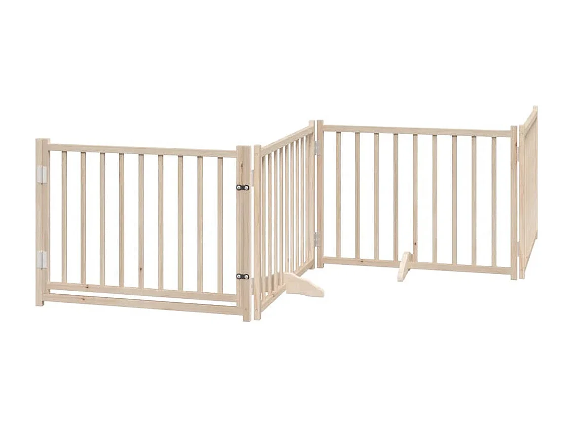 Portão para cães com porta dobrável 6 painéis 480 cm álamo