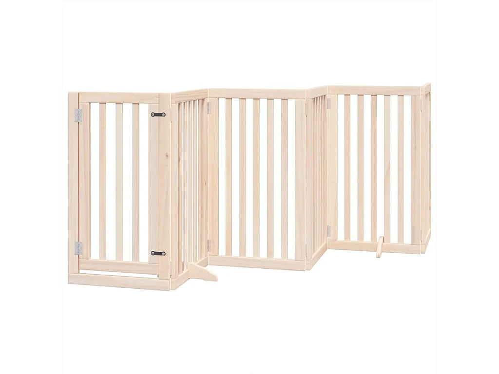 Portão para cães com porta dobrável 6 painéis 300 cm álamo