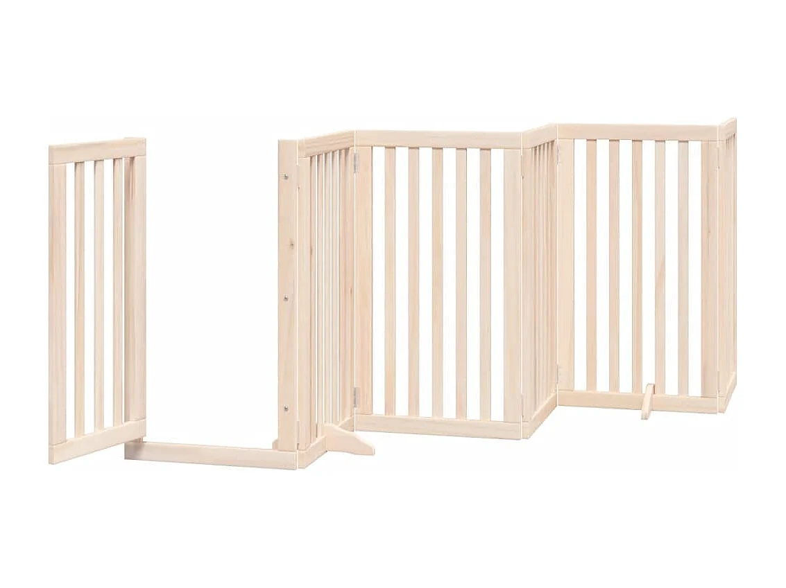 Portão para cães com porta dobrável 6 painéis 300 cm álamo