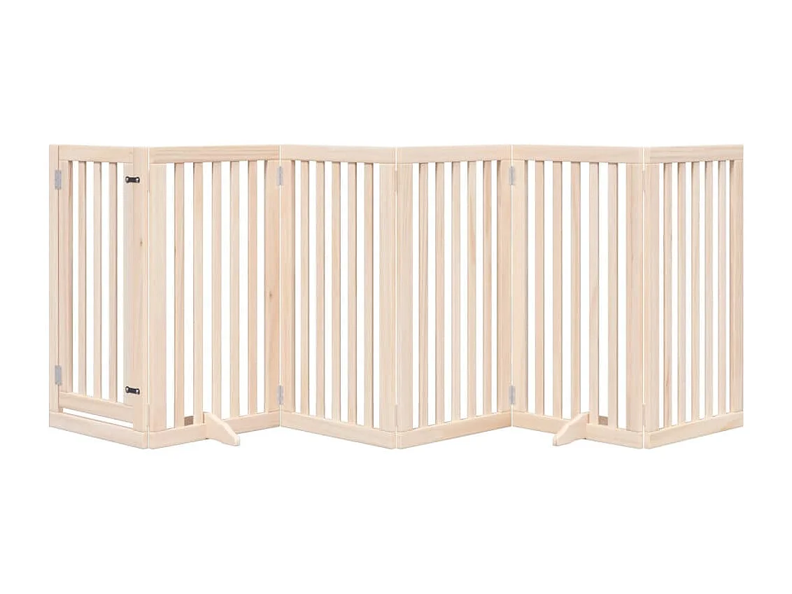 Portão para cães com porta dobrável 6 painéis 300 cm álamo