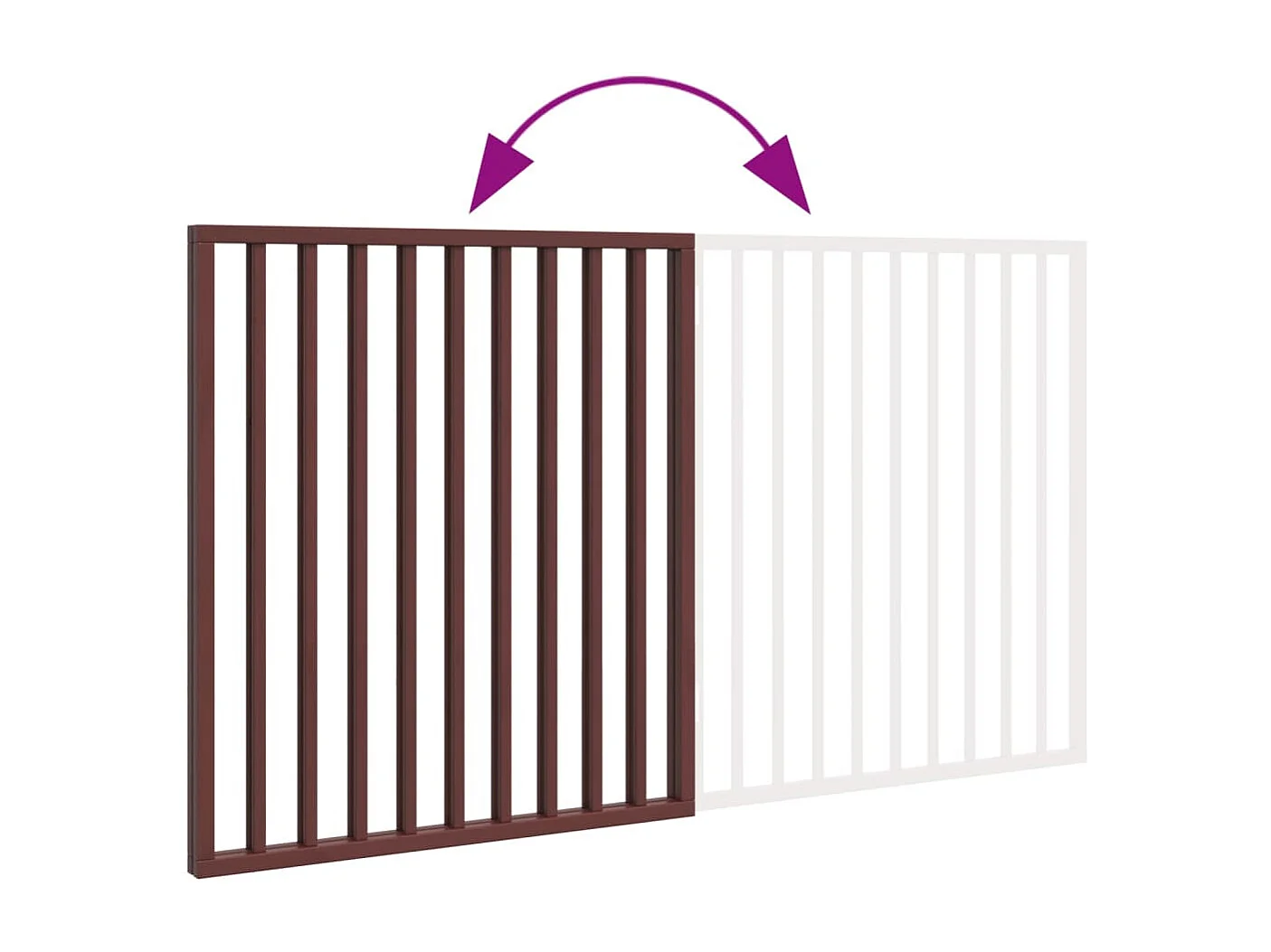 Barrière pour chien pliable 2 panneaux 160 cm bois de peuplier