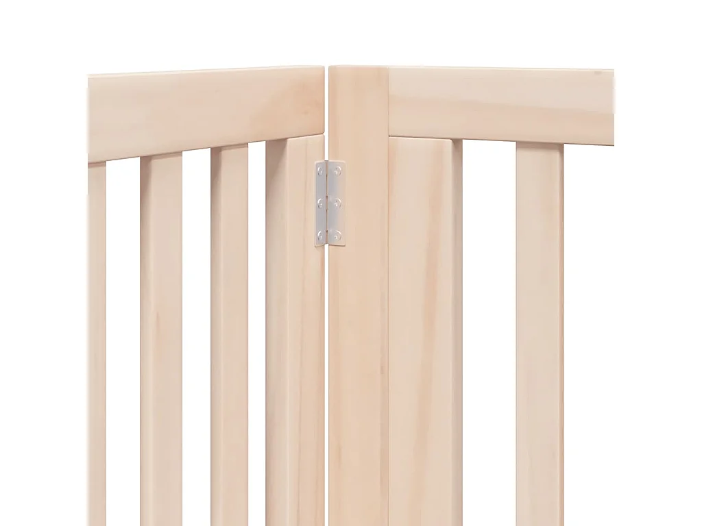 Puerta para perros plegable 6 paneles madera de álamo 480 cm