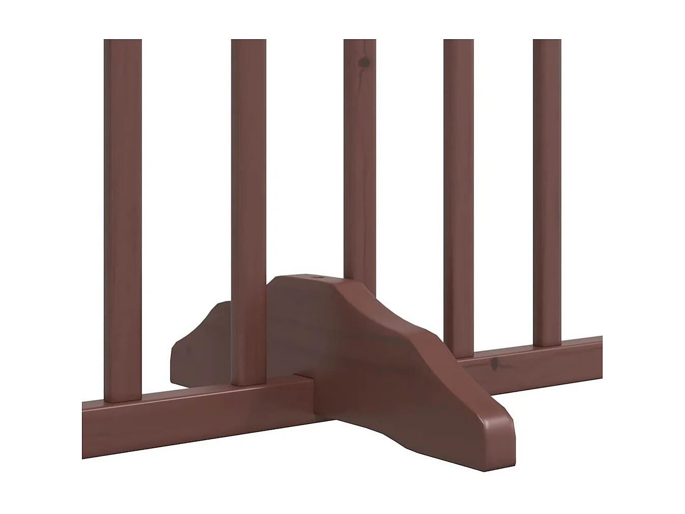 Portão para cães com porta 4 painéis 320cm álamo carvalho castanho