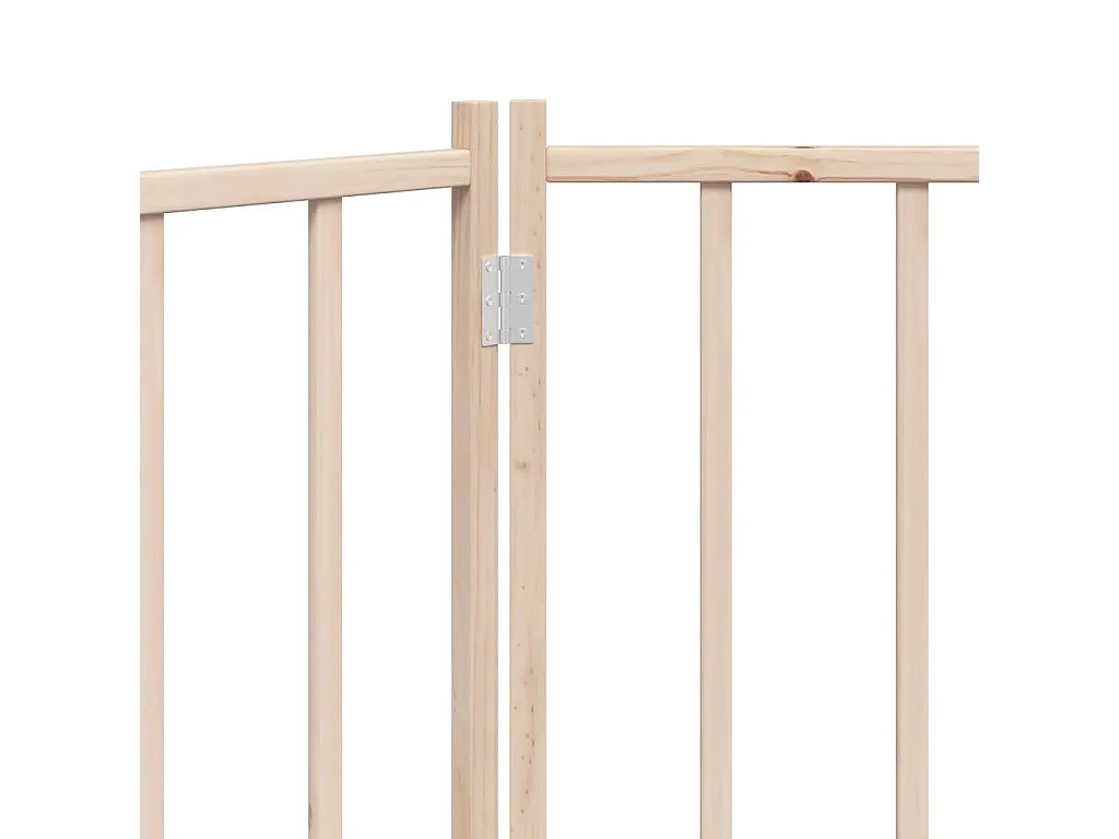 Puerta para perros plegable 3 paneles madera de abeto 150 cm