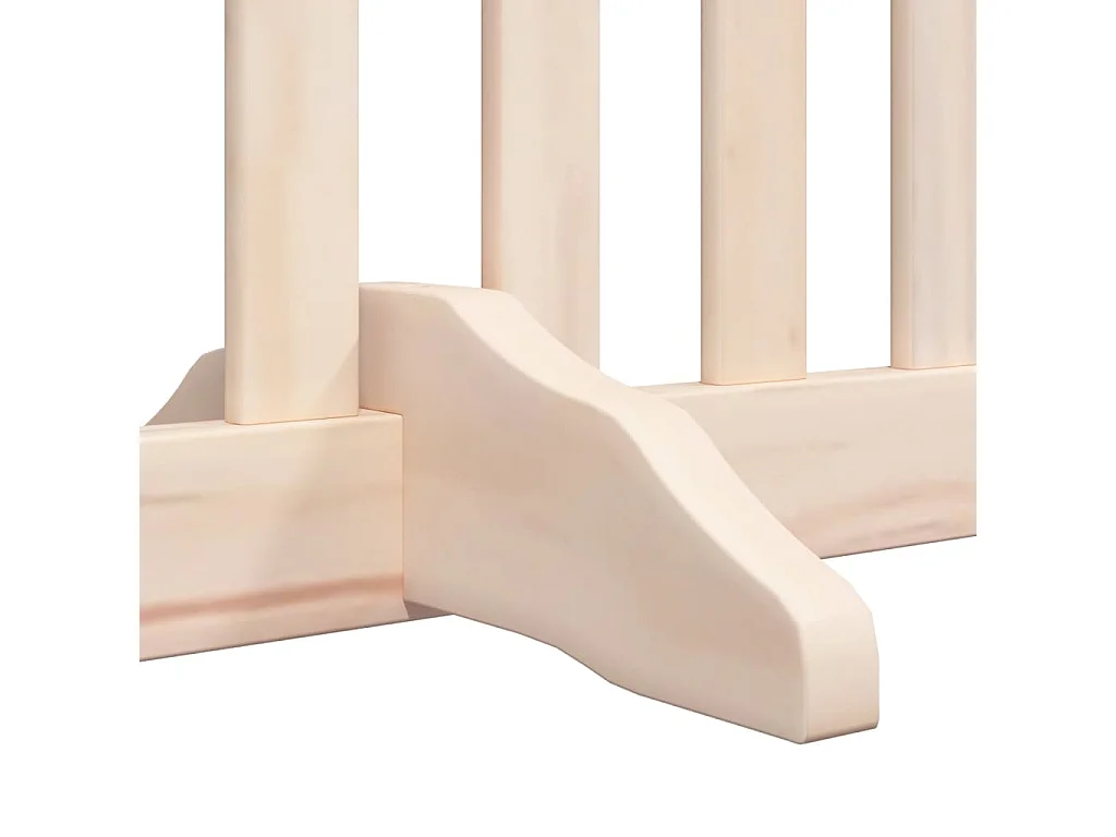 Barrière pour chiens avec porte 4 panneaux bois de peuplier