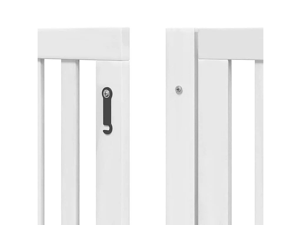 Barrière pour chien porte pliable 6 panneaux blanc bois peuplier
