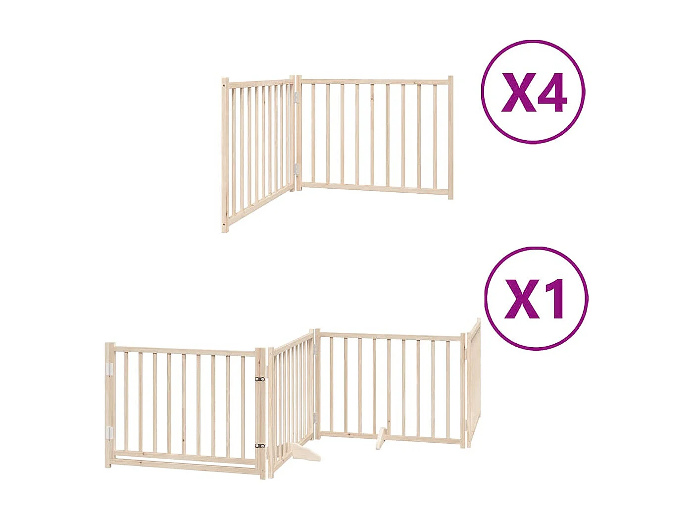 Portão para cães com porta dobrável 12 painéis 960 cm álamo