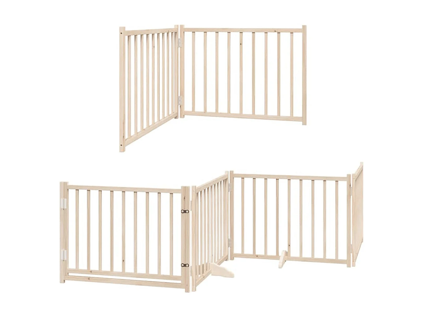 Portão para cães com porta dobrável 12 painéis 960 cm álamo