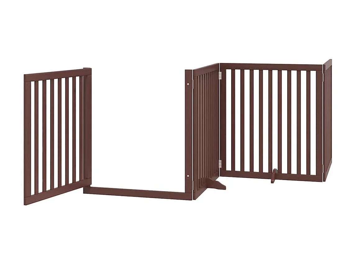 Barrière pour chien porte pliable 12 panneaux bois de peuplier