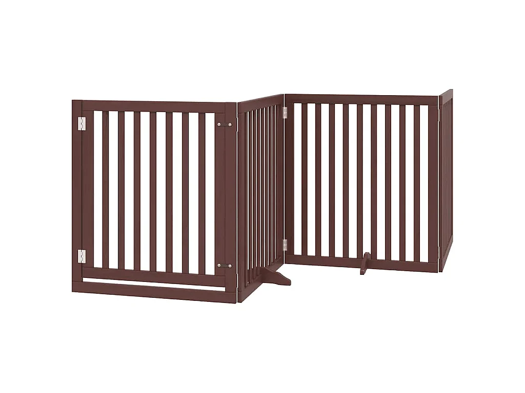 Barrière pour chien porte pliable 12 panneaux bois de peuplier
