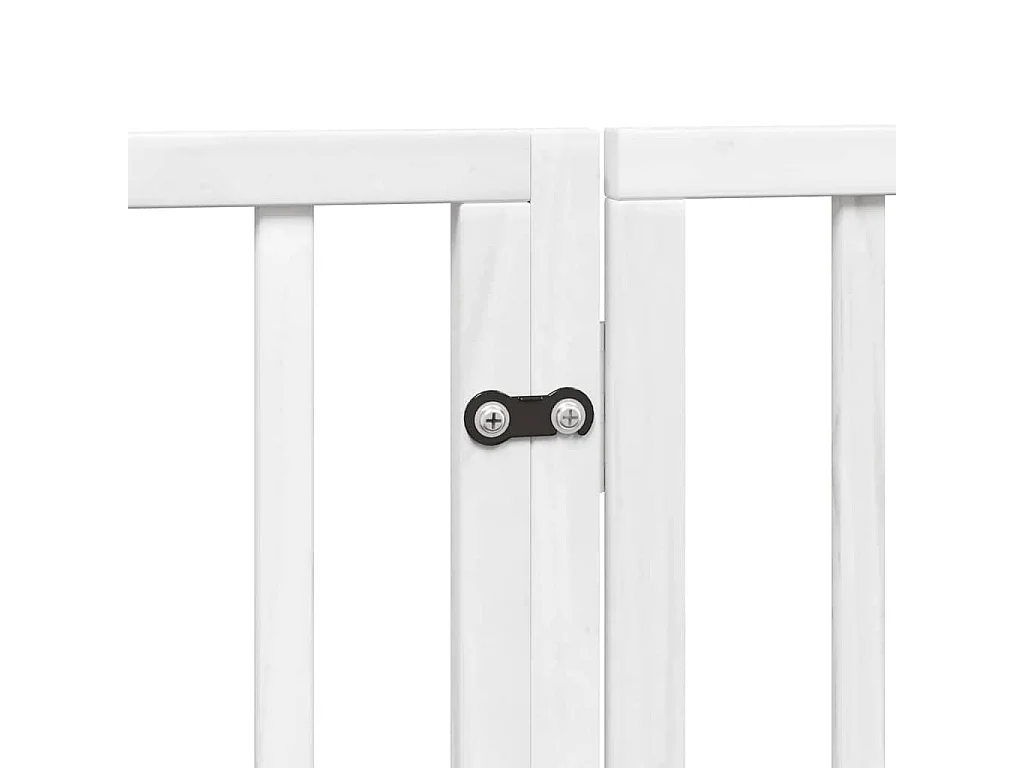 Barrière pour chien porte pliable 8 panneaux blanc bois peuplier