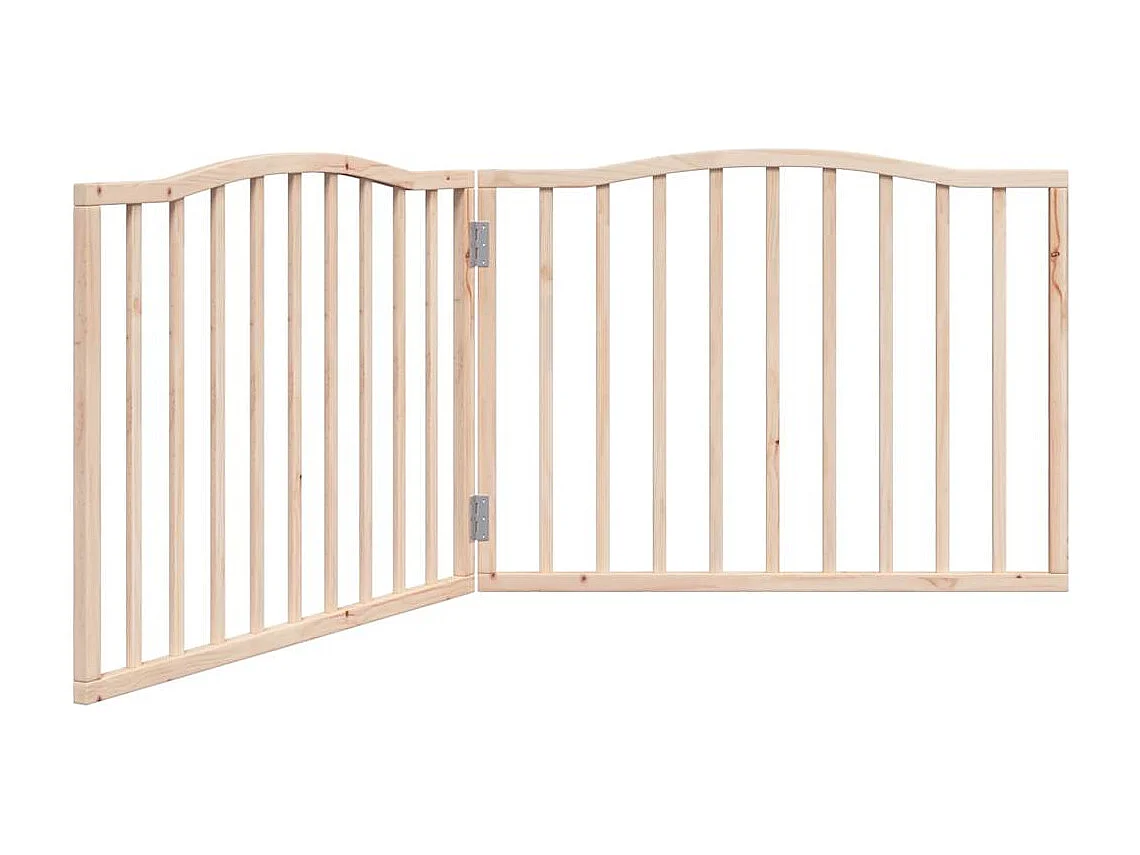 Portão para cães dobrável 2 painéis 160 cm madeira de álamo