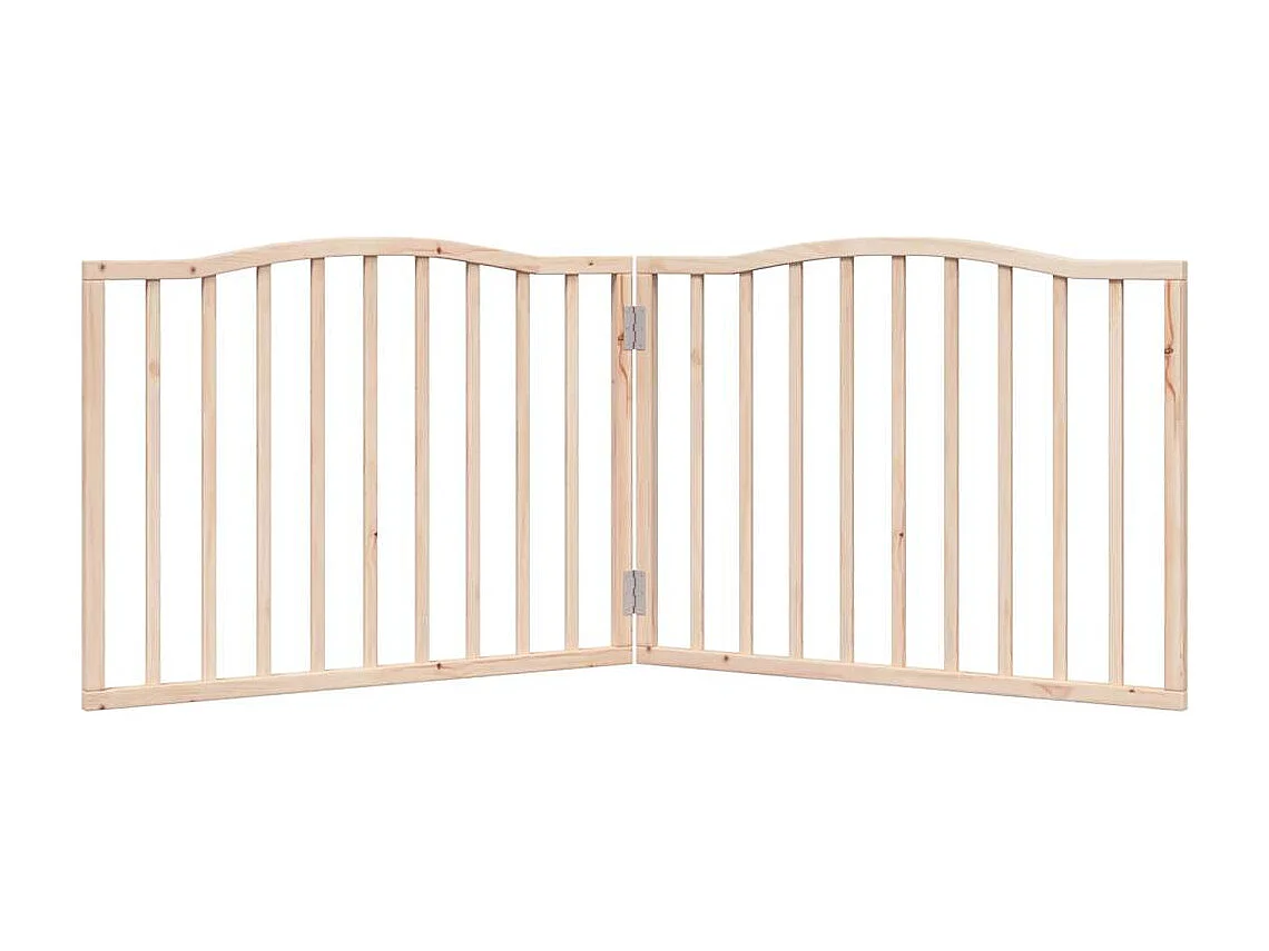 Barrière pour chien pliable 2 panneaux 160 cm bois de peuplier