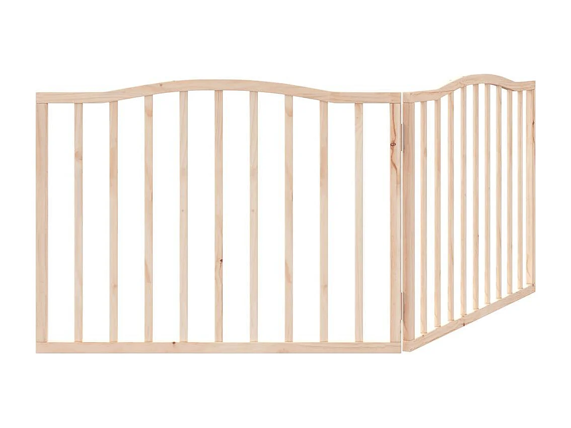 Barrière pour chien pliable 2 panneaux 160 cm bois de peuplier