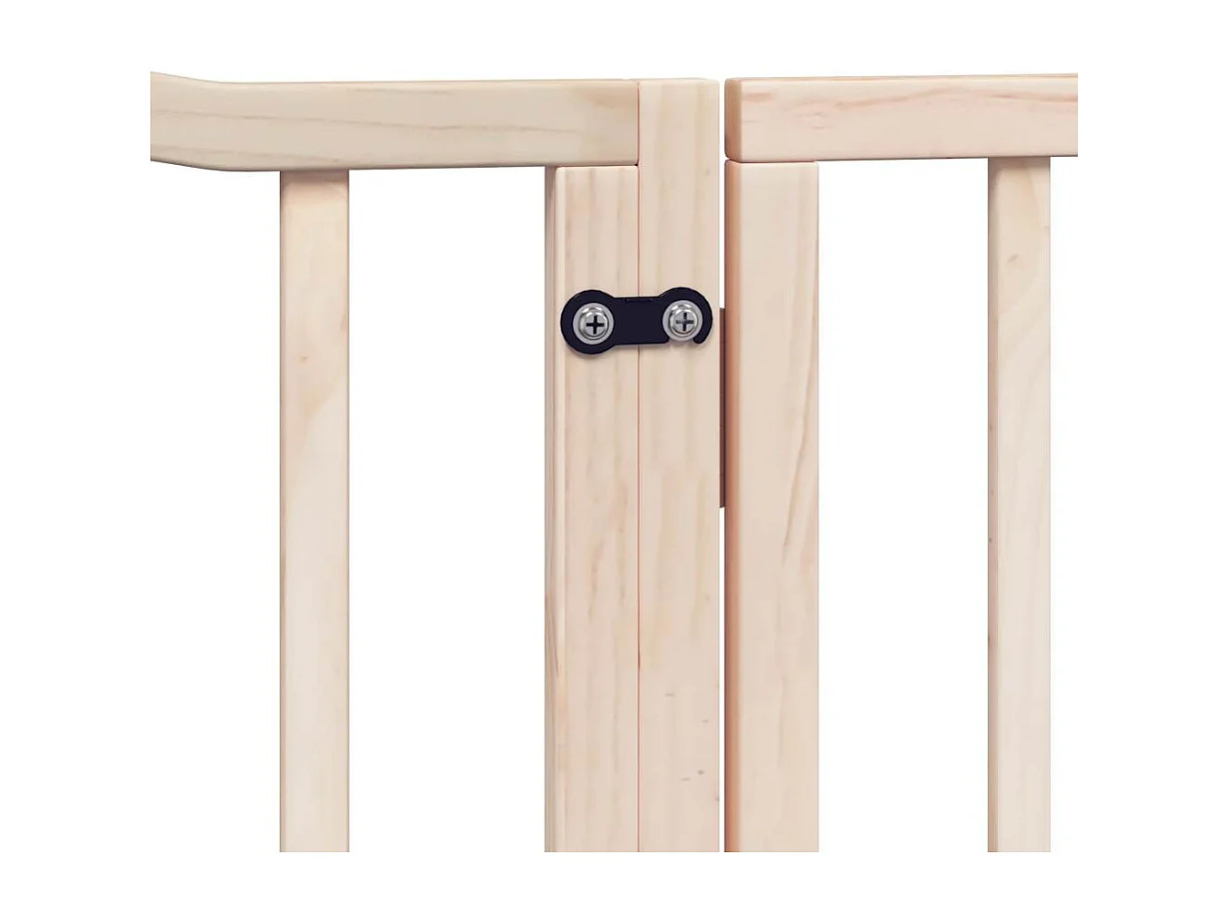 Barrière pour chiens avec porte 4 panneaux bois de peuplier