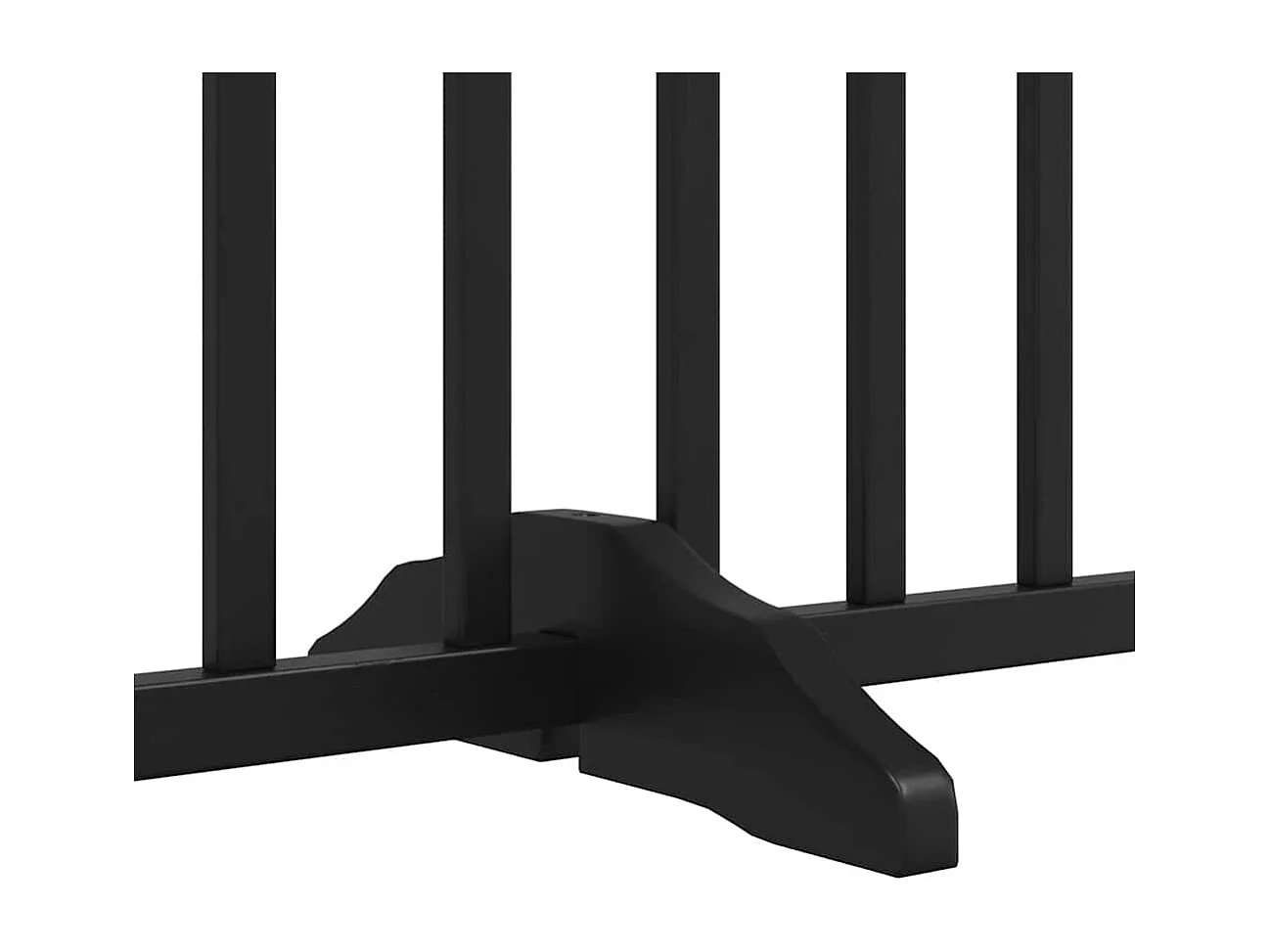 Barrière pour chien porte pliable 12 panneaux noir bois peuplier