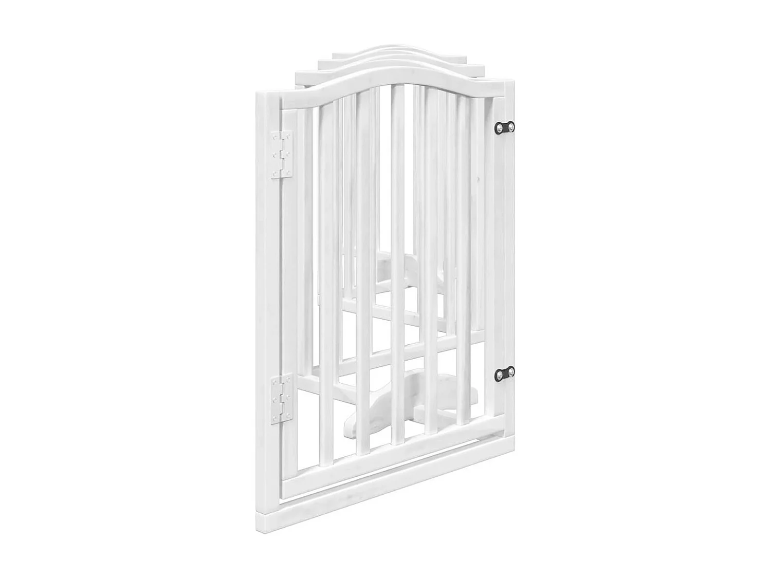 Puerta para perros plegable 3 paneles madera álamo blanca 300cm