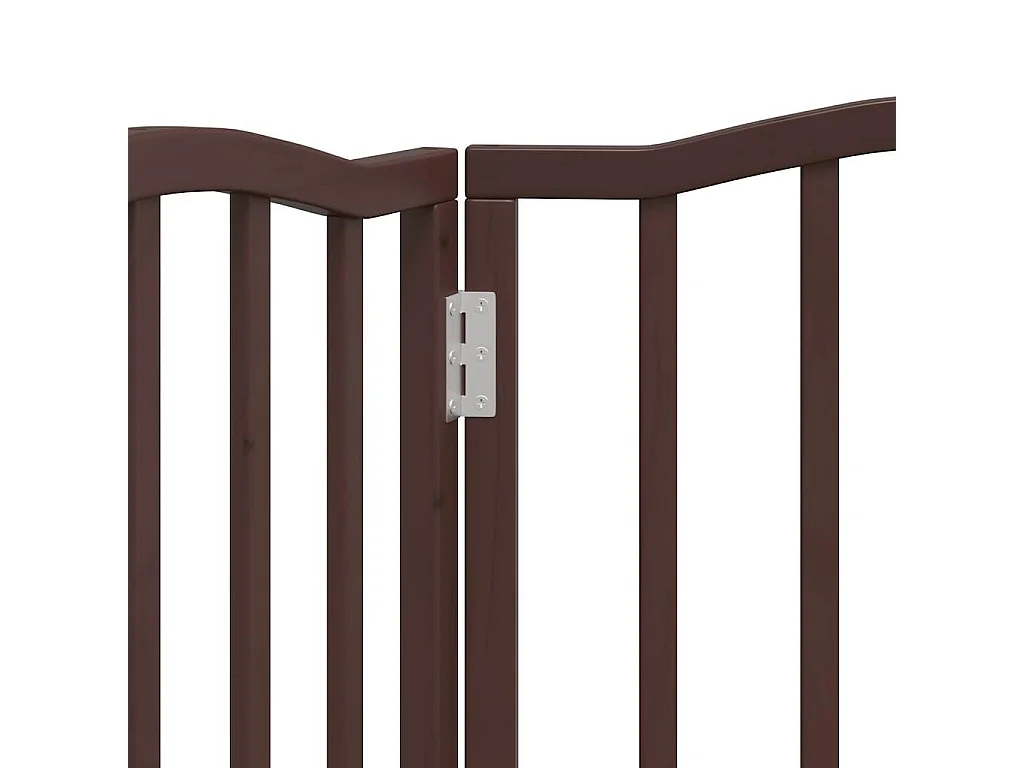 Portão para cães dobrável 3 painéis 150 cm álamo castanho