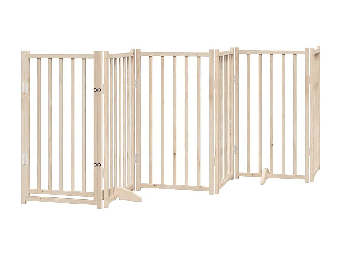 Portão para cães com porta dobrável 12 painéis 600 cm álamo