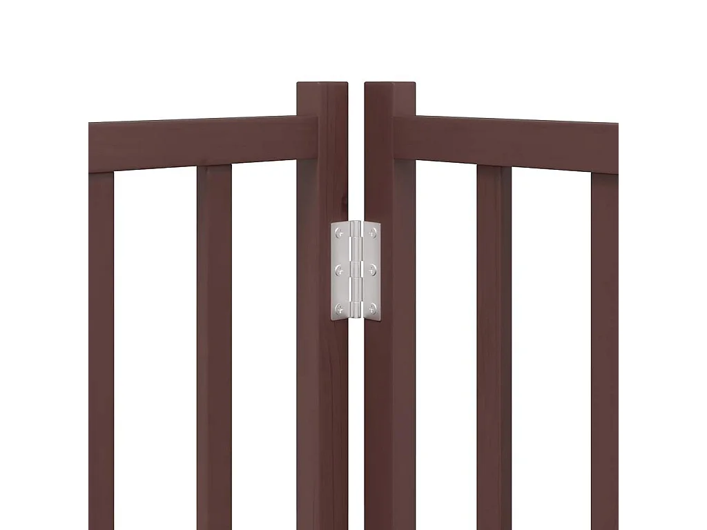 Barrière pour chien avec porte pliable 6 panneaux bois peuplier