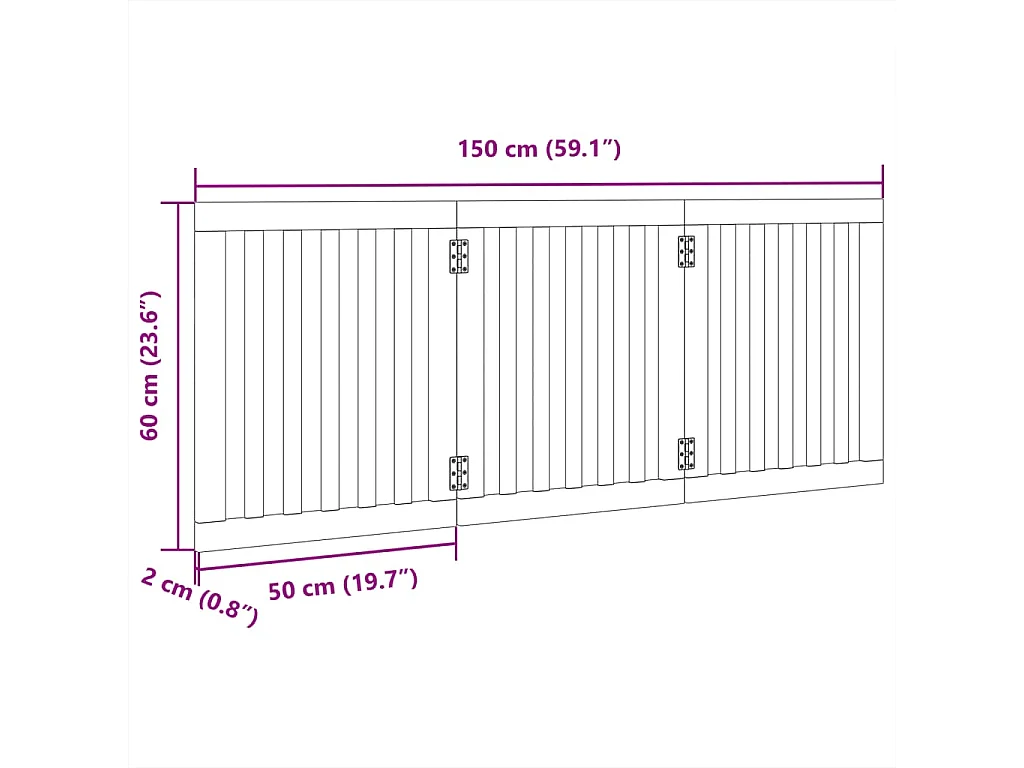 Barrière pour chien pliable à 3 panneaux 150 cm Bois de peuplier