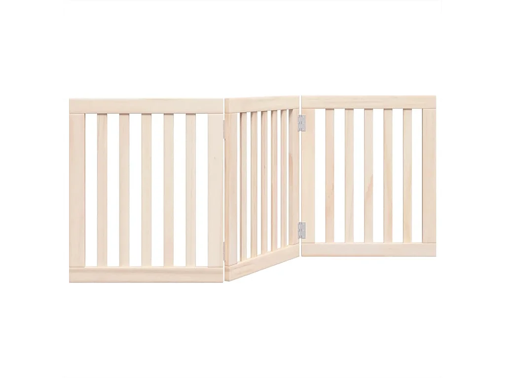 Barrière pour chien pliable à 3 panneaux 150 cm Bois de peuplier