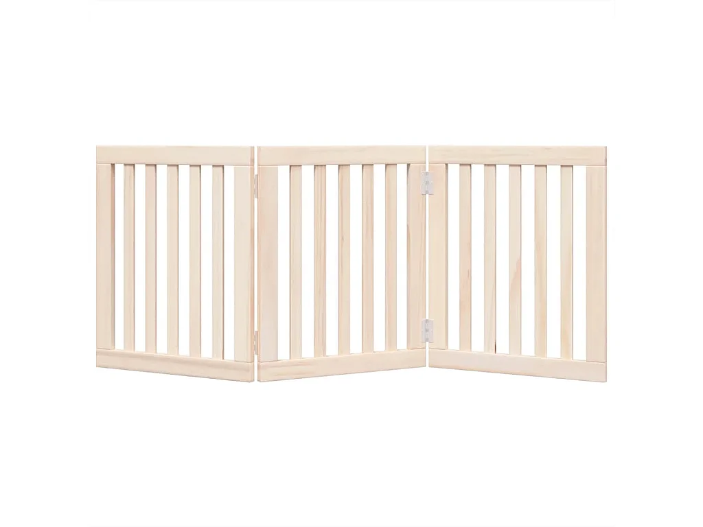 Barrière pour chien pliable à 3 panneaux 150 cm Bois de peuplier