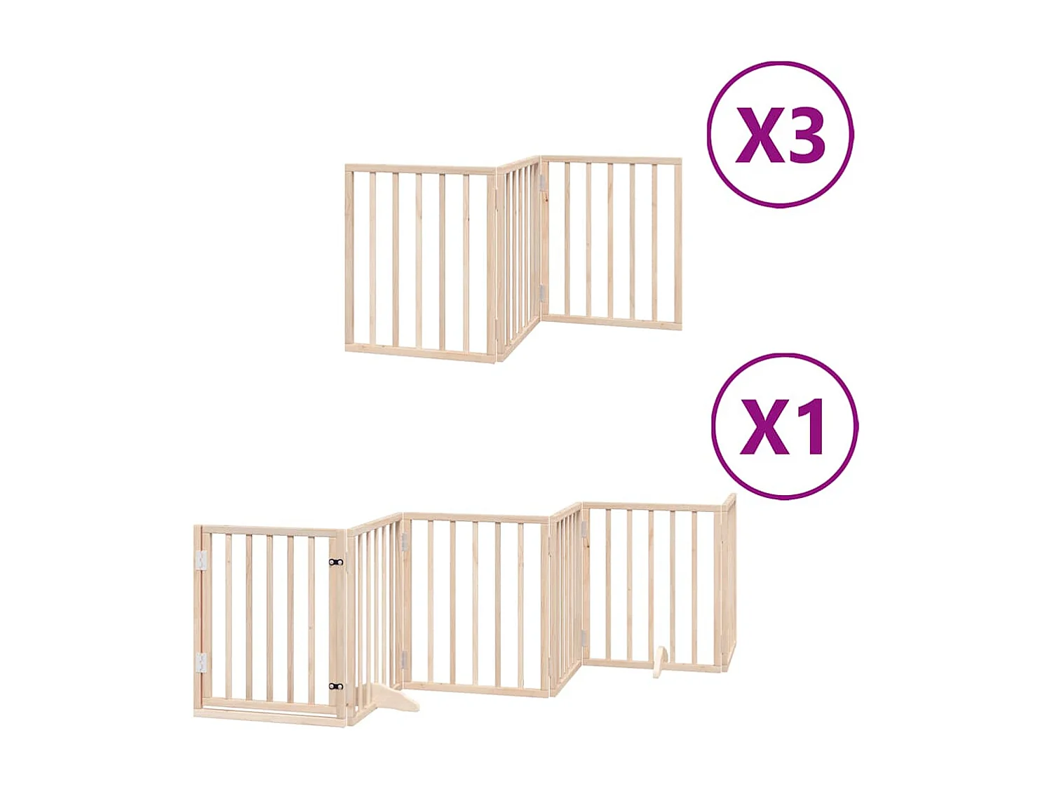 Portão para cães com porta dobrável 15 painéis 750 cm álamo