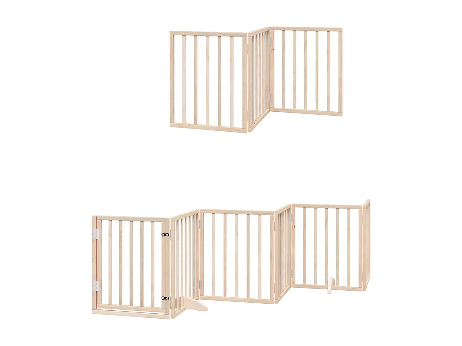 Portão para cães com porta dobrável 15 painéis 750 cm álamo