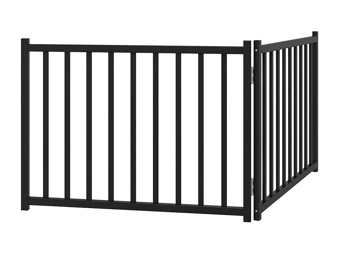 Portão para cães dobrável 2 painéis 160 cm abeto maciço preto