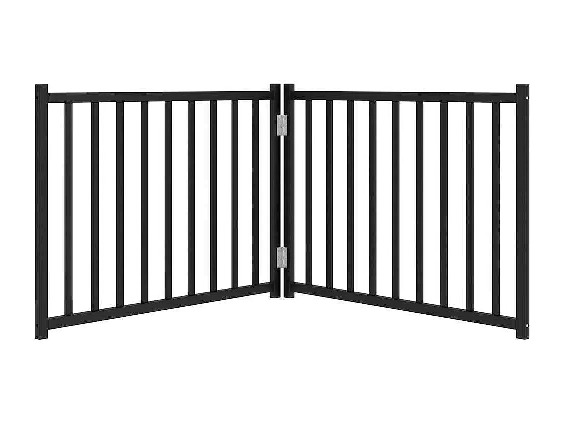 Barrière pour chien pliable 2 panneaux 160 cm bois sapin massif