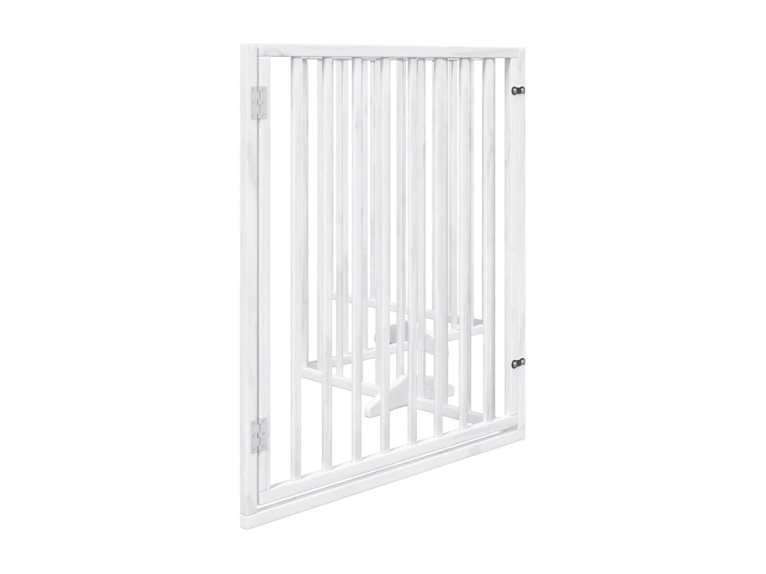 Porte pour chien pliable à 4 panneaux, blanche, 320 cm, bois de peuplier