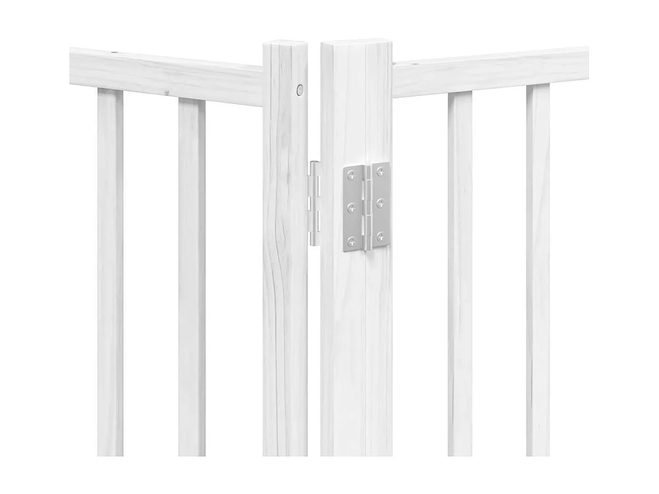 Barrière pour chien porte pliable 8 panneaux blanc bois peuplier