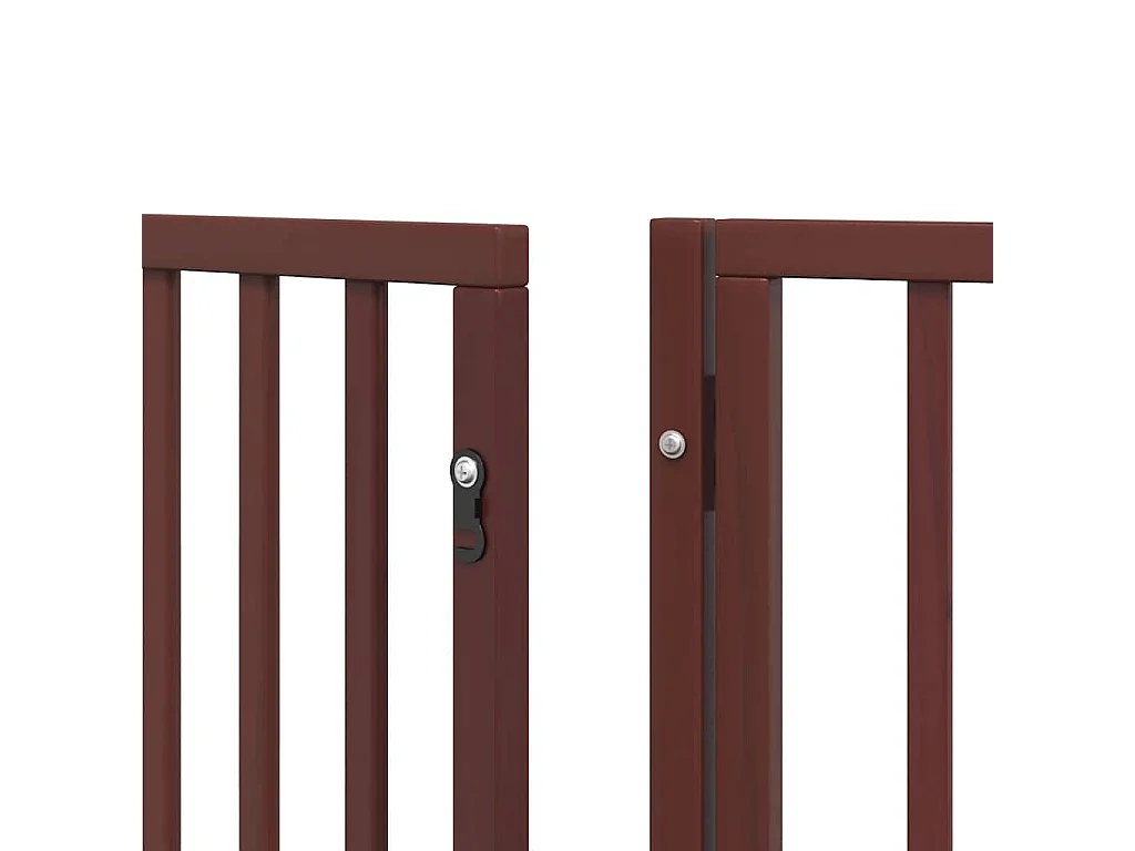 Portão cães com porta dobrável 15 painéis 750 cm álamo castanho