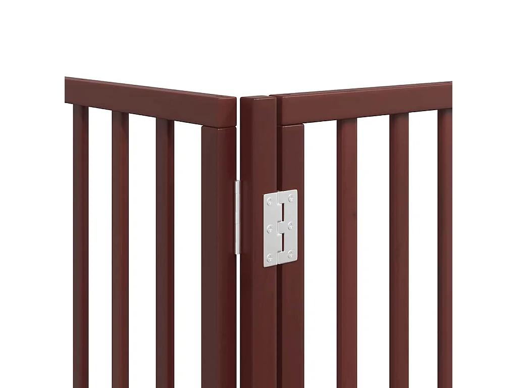 Portão cães com porta dobrável 15 painéis 750 cm álamo castanho