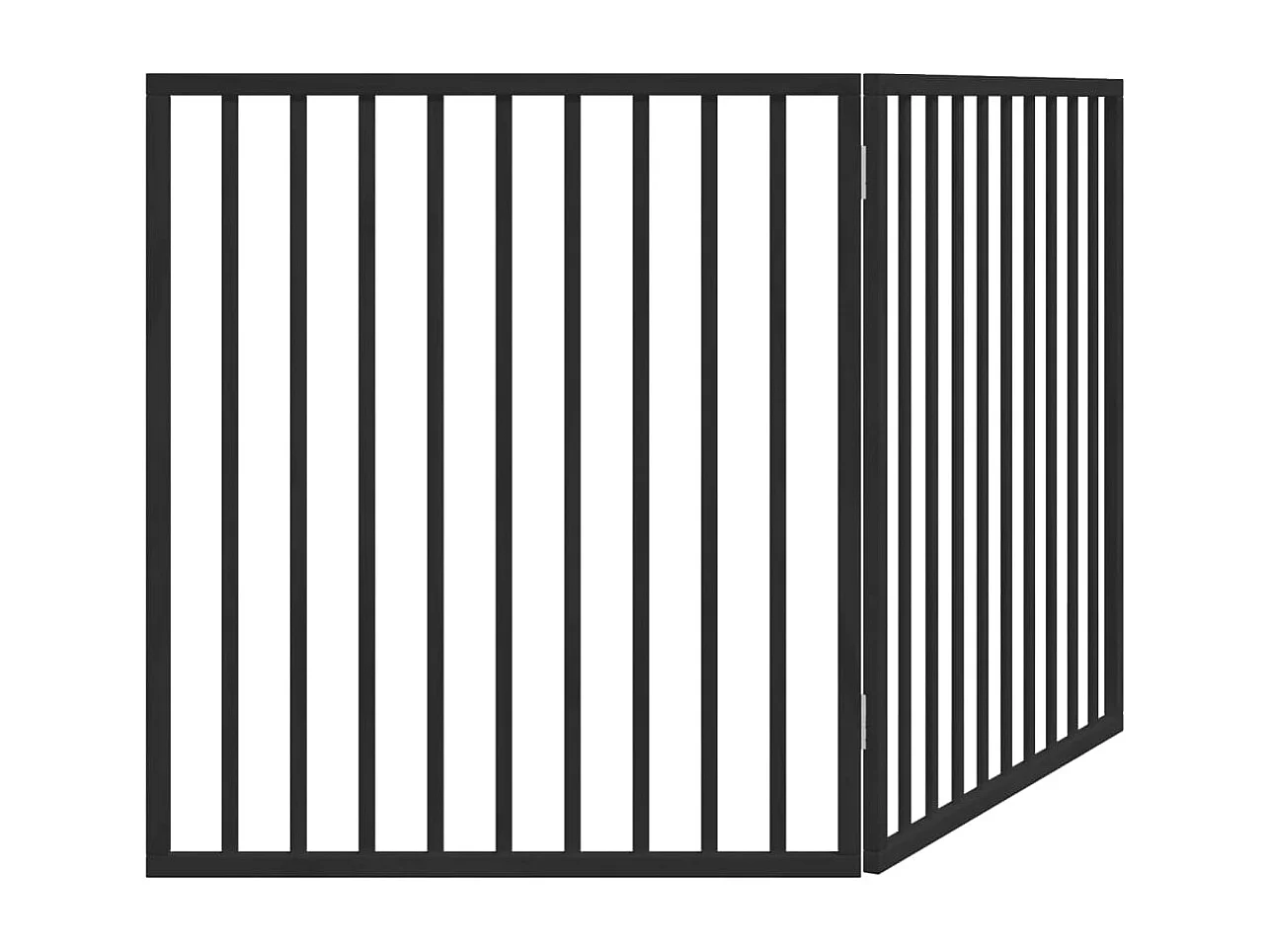 Barrière pour chien pliable à 2 panneaux Noir 160 cm Bois de peuplier