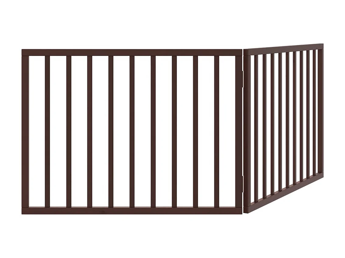 Portão para cães dobrável 2 painéis 160 cm álamo castanho