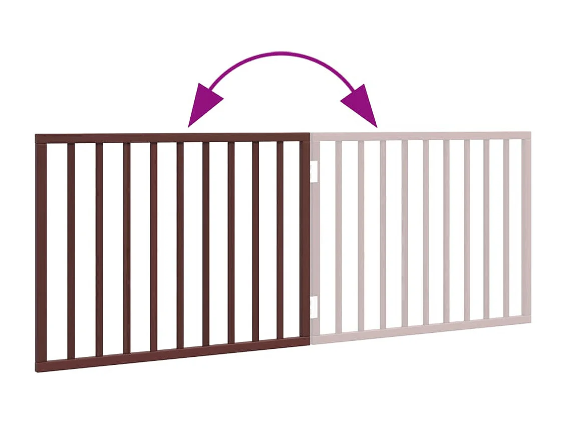 Barrière pour chien pliable 2 panneaux 160 cm bois de peuplier